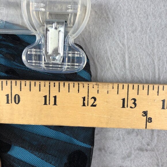 Flirt By Maggie Sottero Dress Womens Small Teal Black Short Prom Event Netting - Picture 5 of 16